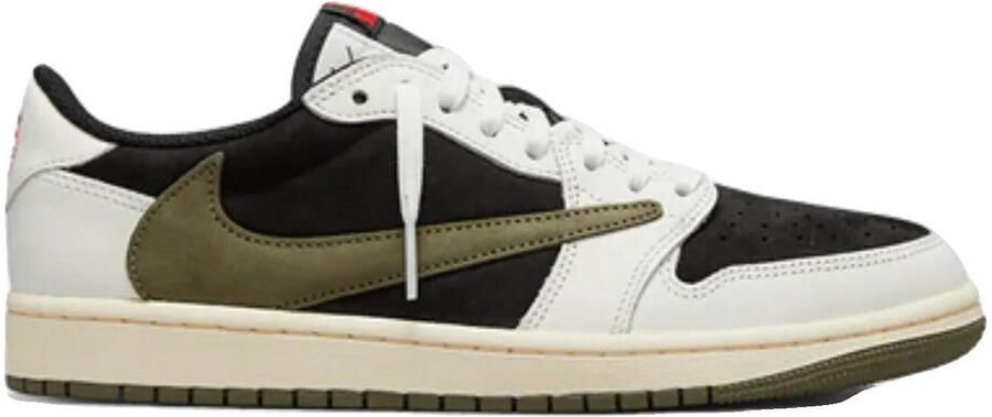 Nike Lage Sneakers Baskets Air Jordan 1 Retro Low OG SP Travis Scott Olive