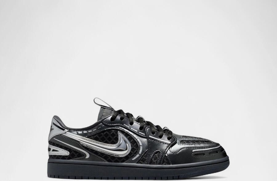 Nike Lage Sneakers Jordan 1 Low Method of Make V3 Black Metallic Silver (Women's)