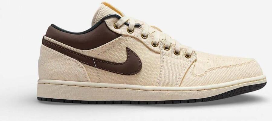 Nike Lage Sneakers Jordan 1 Low Premium Pale Ivory Off Noir Baroque Brown
