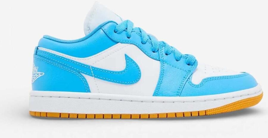 Nike Lage Sneakers Jordan 1 Low White Gum Light Brown Dark Powder Blue ( 's)