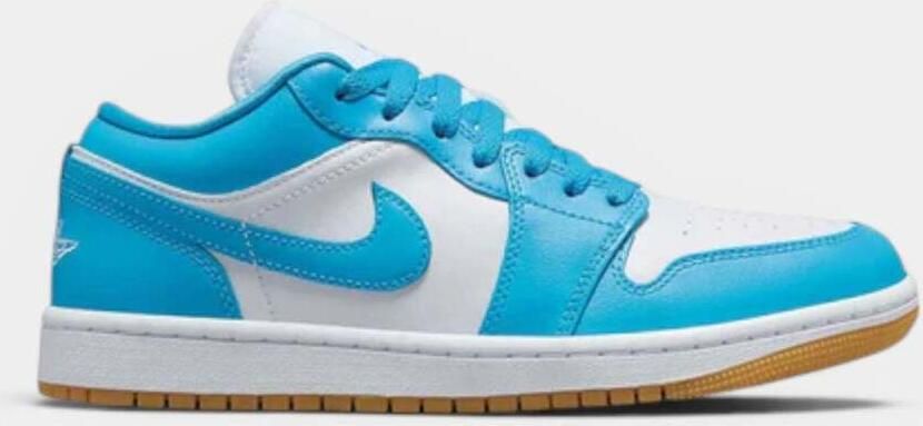 Nike Lage Sneakers Jordan 1 Low White Gum Light Brown Dark Powder Blue ( 's)