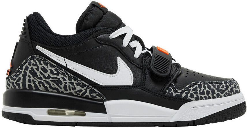 Nike Lage Sneakers Jordan Legacy 312 Low Black White Safety Orange (GS)