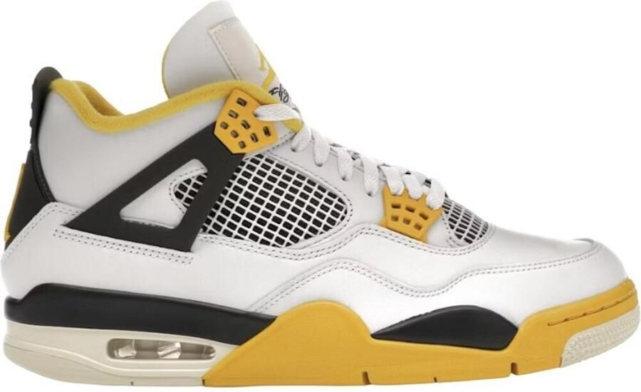 Jordan Nike Air 4 Retro Sneakers Wit Geel Zwart Exclusief - Foto 6