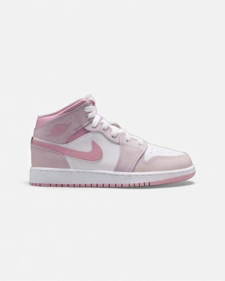 Nike Sneakers Jordan 1 Mid Pearl Pink White (GS)