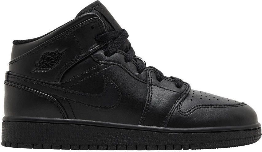 Nike Sneakers Jordan 1 Mid Triple Black (GS)