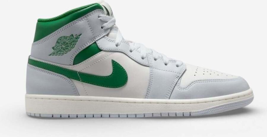 Nike Sneakers Jordan 1 Mid White Pure Platinum Pine Green