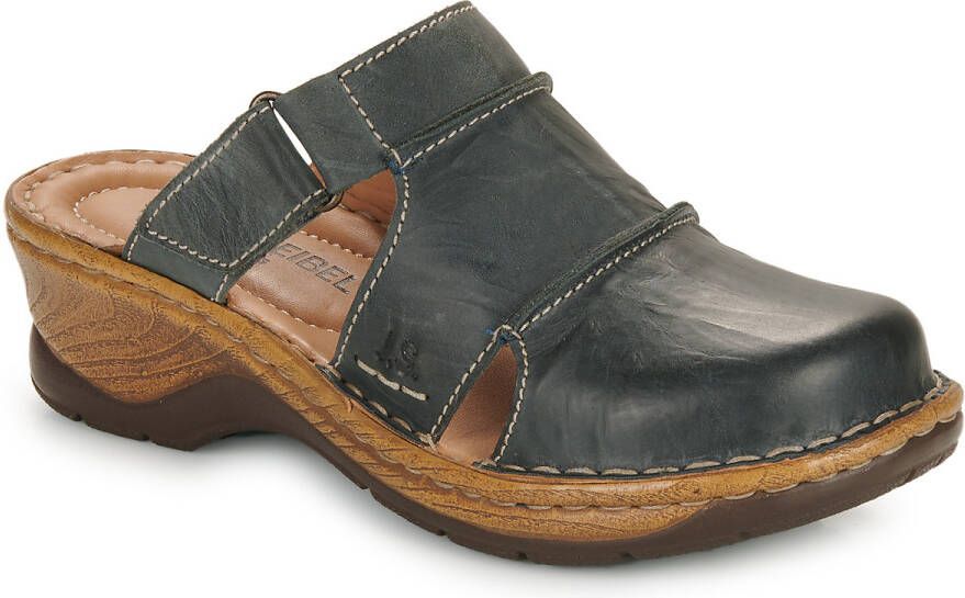 Josef Seibel Clogs Catalonia 84 vintage blokhak zomerschoen slippers met 4 5 cm hak