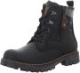 Josef Seibel Marta 52 Zwart Geruite Enkellaarsjes Black Dames - Thumbnail 2