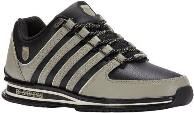 K-Swiss Rinzler Leather Heren Sneakers Schoenen Leer Zwart-Grijs 01235-079-M - Foto 2