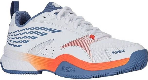 K-Swiss Speedex Clay tennisschoenen wit blauw oranje - Foto 2