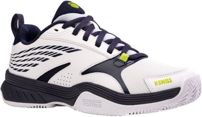 K-Swiss Speedex HB tennisschoenen wit donkerblauw limegroen - Foto 2