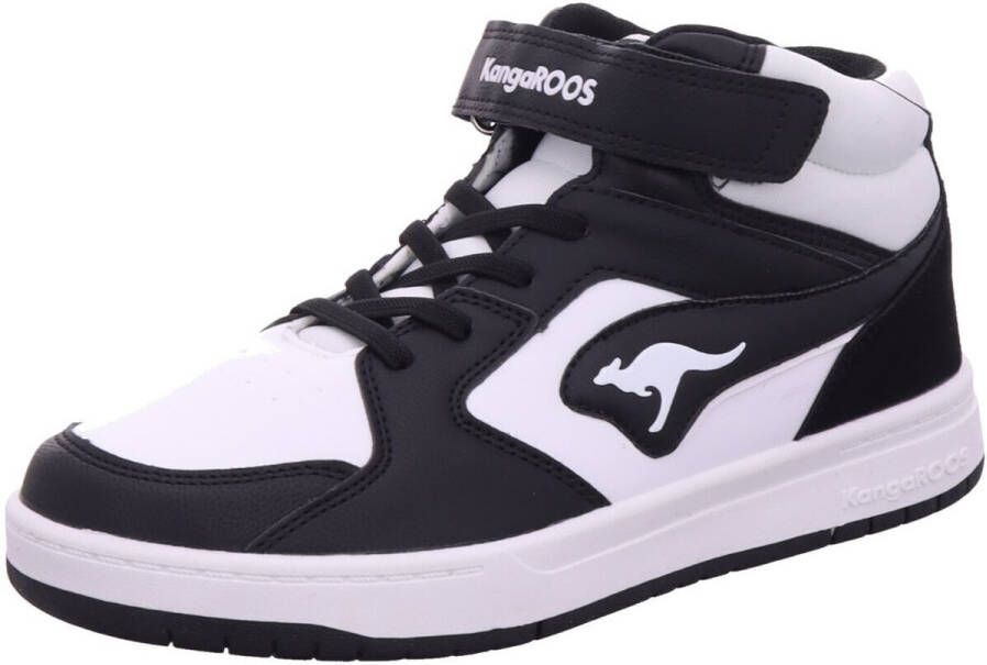 KangaROOS K-CP Hogan EV high-top jeugd unisex sneaker 10126 wit zwart K-CP Hogan EV high-top unisex kinderschoenen 10126 wit zwart