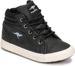 KangaROOS Kavu X high-top kindersneaker unisex zwart gevoerde winterschoenen