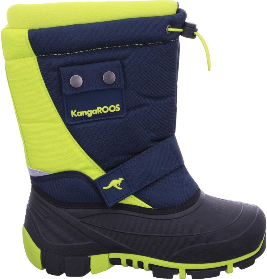 KangaROOS Snowboots 'Kanga-Bean II' navy limoen zwart