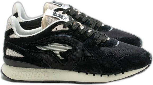 Kangaroos Coil R3 Black Sand Zwart Mesh Lage sneakers Unisex - Foto 3