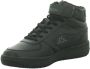 Kappa Bash Mid Fur 242799-1111 Unisex Zwart Sneakers - Thumbnail 3