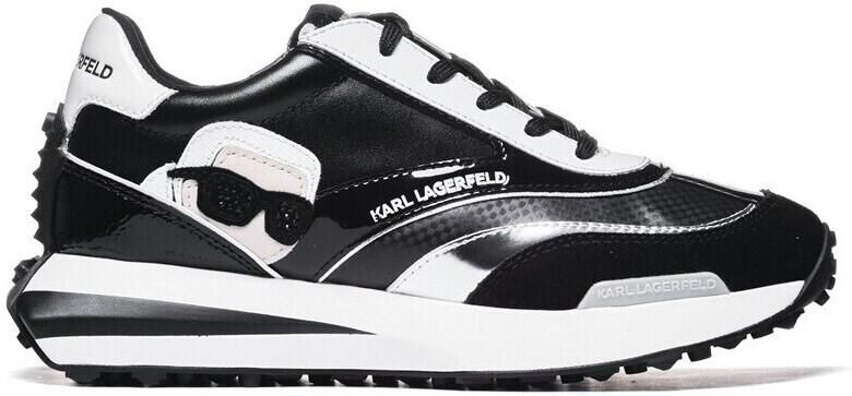 Karl Lagerfeld Zwarte Leren Suède Veterschoenen Black Dames - Foto 3
