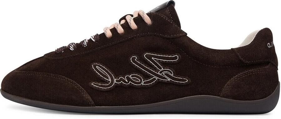 Karl Lagerfeld Sneakers laag donkerbruin wit