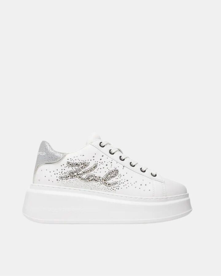 Karl Lagerfeld Sneakers laag 'Anakapri' zilver wit