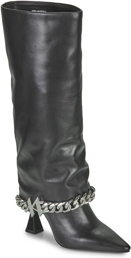 Karl Lagerfeld Boots & laarzen Debut Foldover Hi Boot in zwart