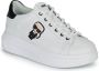 Karl Lagerfeld women's shoes leather trainers sneakers K Ikonik Kapri Wit Dames - Thumbnail 3