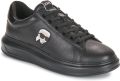 Karl Lagerfeld K Ikonik Kapri Sneakers Vetersluiting Effen Patroon Black Heren - Zwart/Wit