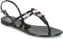 Karl Lagerfeld women's rubber flip flops sandals jelly Zwart Dames - Thumbnail 2