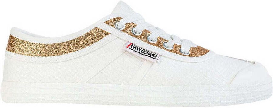Kawasaki Lage Sneakers Glitter Canvas Shoe K194522 8890 Gold