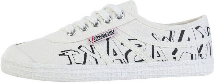 Kawasaki Sneakers Graffiti Canvas Shoe K202416-ES 1002 White