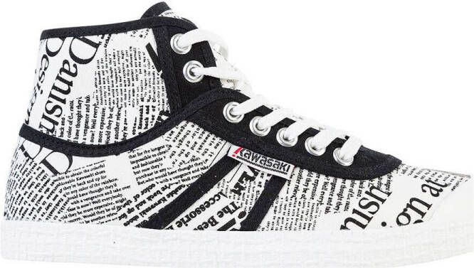 Kawasaki Sneakers News Paper Canvas Boot K202413 1002 White