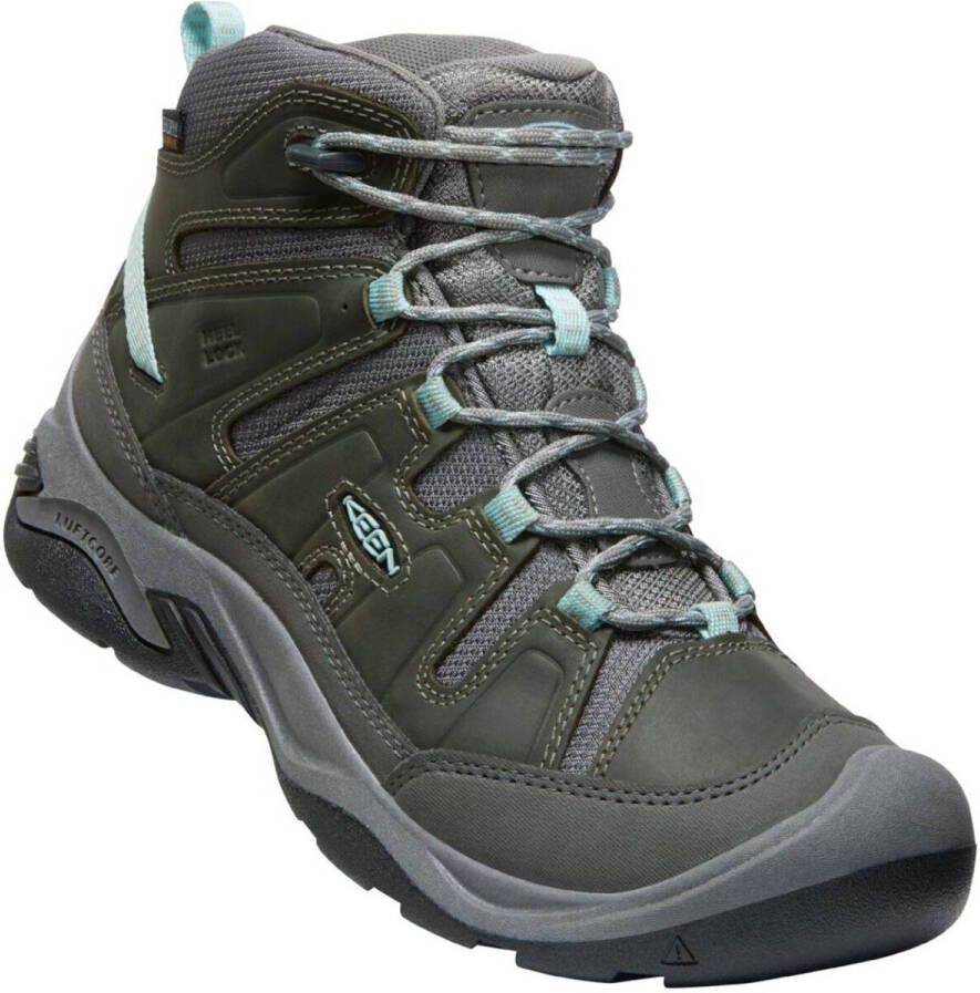 Keen Circadia Mid Dames Wandelschoenen Steel Grey Cloud Blue Grijs Leer K1026763 - Foto 2
