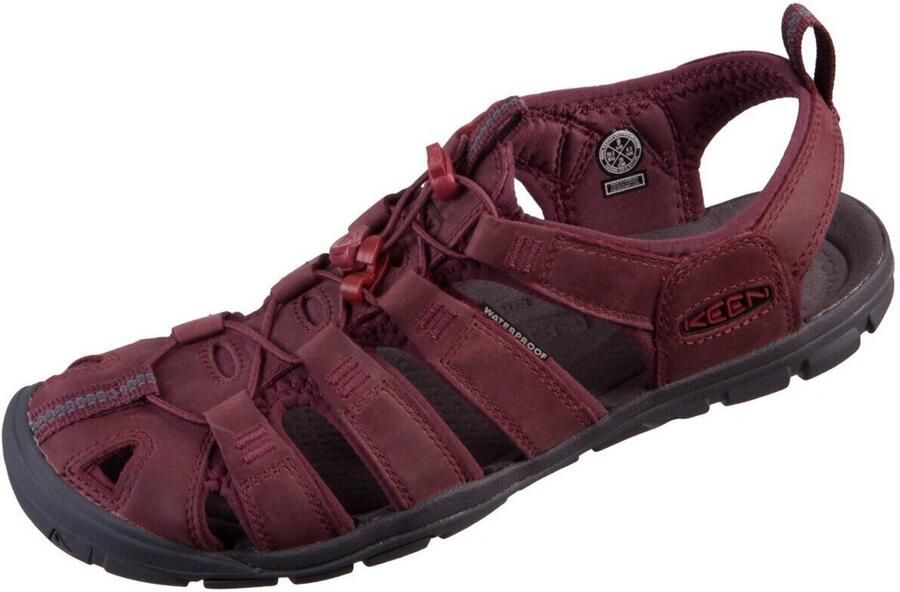 Keen Clearwater Dames Wandelsandalen Wine Red Dahlia Bordeaux Leer K1025088 - Foto 3