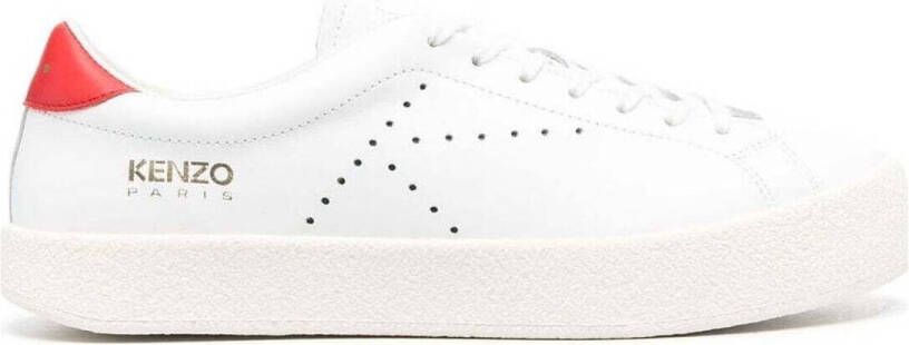 Kenzo Witte Leren Sneakers met Logo White Heren - Foto 5
