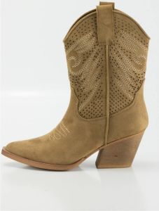 Keslem Laarzen Botines en color camel para señora