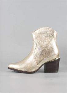 Keslem Laarzen Botines en color oro para señora