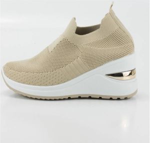 Keslem Lage Sneakers Zapatillas en color beige para señora