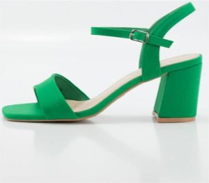 Keslem Sandalen Sandalias en color verde para señora