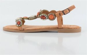 Keslem Sandalen Sandalias en color naranja para señora
