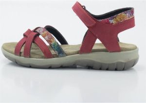 Keslem Sandalen Sandalias en color rojo para señora