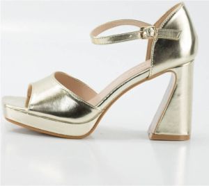 Keslem Sandalen Sandalias en color oro para señora