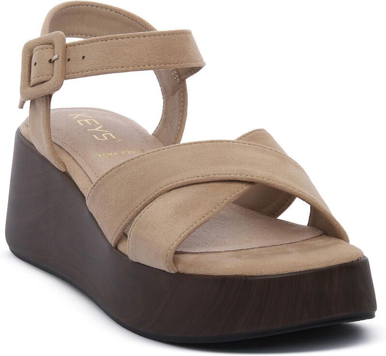 Keys Sandalen met sleehak NUDE