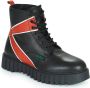 Kickers Fabuleuze Leren Veterschoenen Black Dames - Thumbnail 2