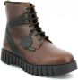 Kickers Fabulous Leren Laarzen met Vetersluiting Brown Heren - Thumbnail 2
