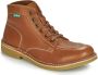 Kickers Comfort Leren Veterschoenen Brown Heren - Thumbnail 2