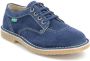 Kickers Comfortabele Leren Derby Schoenen Blue Dames - Thumbnail 2