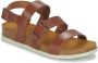 Kickers Comfort Leren Sandalen Kick Alana Brown Dames - Thumbnail 2