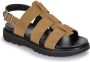 Kickers Comfortabele Leren Sandalen Neosinead Brown Dames - Thumbnail 3
