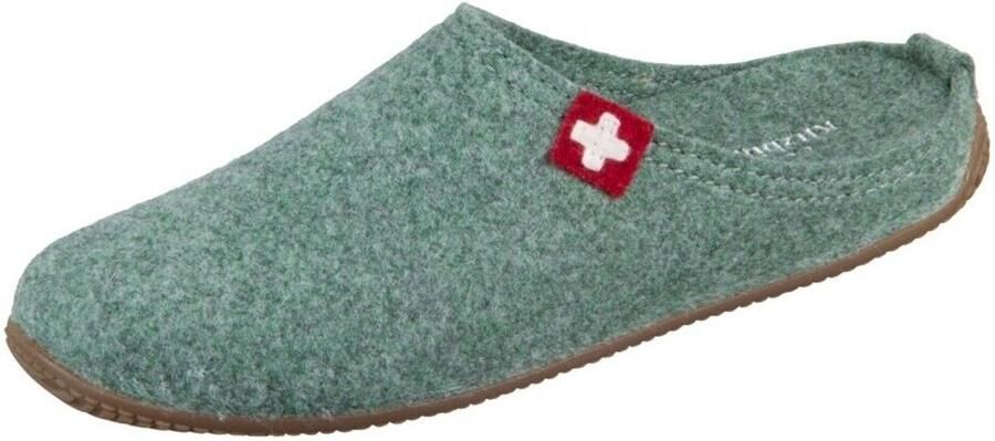 Living Kitzbühel Dames en Heren pantoffels Filz Schweizer Kreuz - Foto 3