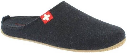 Living Kitzbühel Pantoffels Schweizer Kreuz 3886 900 Schwarz Zwart Wolvilt LK38860900 - Foto 3