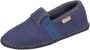 Living Kitzbühel T-Modell mit Häkelverzierung Pantoffels blauw grijs - Thumbnail 1